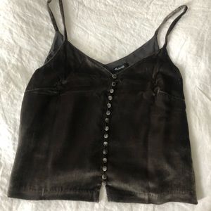 Madewell Velvet cropped tank - NWT